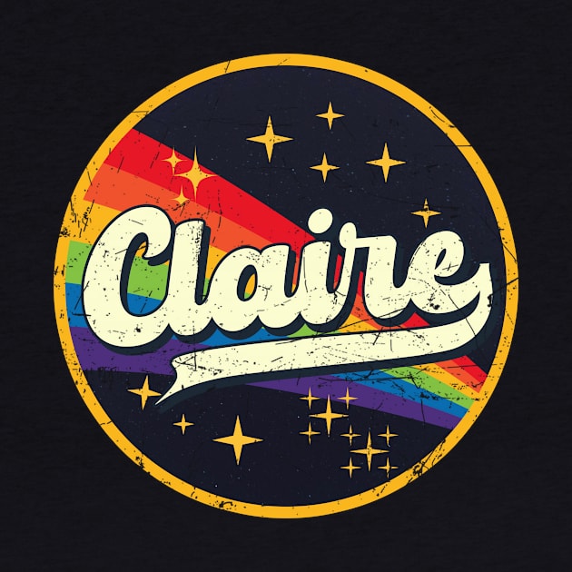 Claire // Rainbow In Space Vintage Grunge-Style by LMW Art